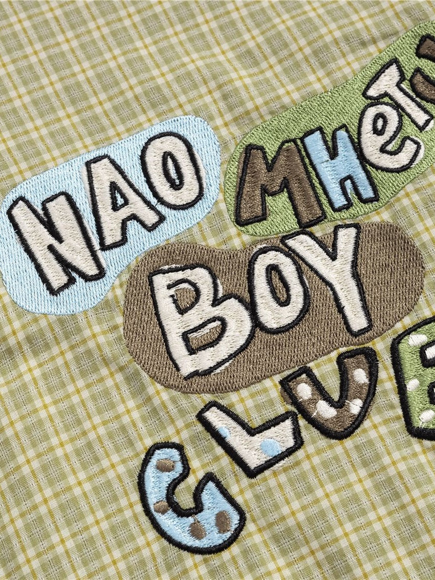 Liber Autumn Neutral wear Fake two pieces Plaid Shirts - Image 5