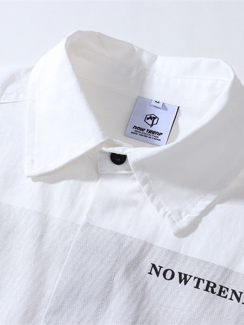 Shadow Print Personality Loose Lapel Long-sleeved Shirt - Image 3
