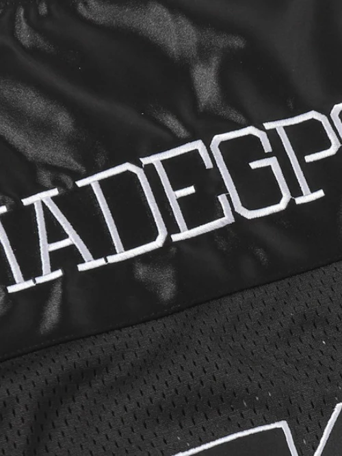 Applique Loose-fit Embroidery Letter T-shirts - Image 5