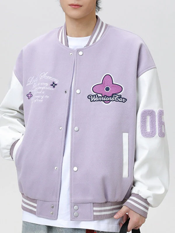 Liber Autumn Neutral wear Embroidery Color matching Jackets - Image 6