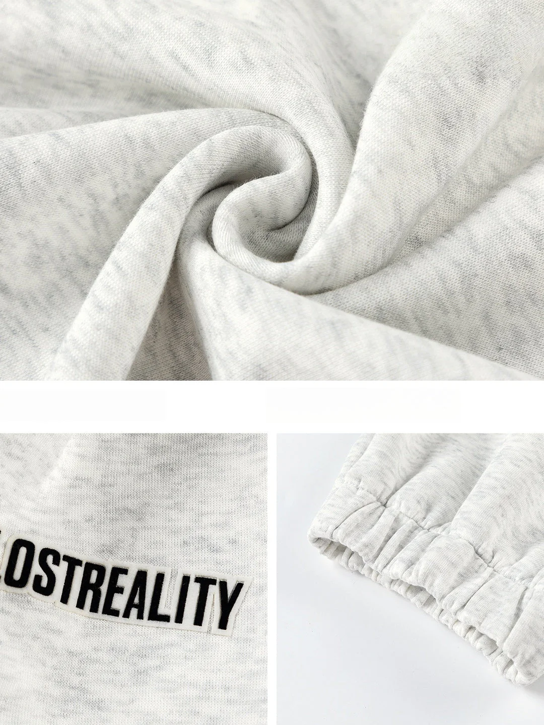 Letter Print Sports And Leisure Three-dimensional Pleating Cuffed Sweatpants - Image 4