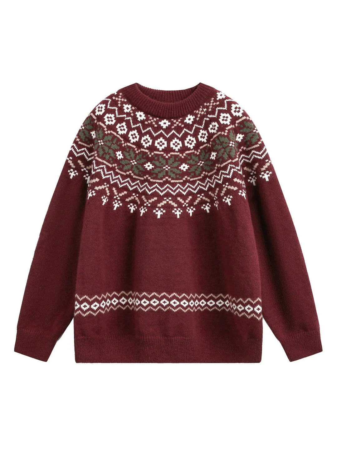 Fair Isle pattern Ethnic style All-match Pullover sweater - Image 11
