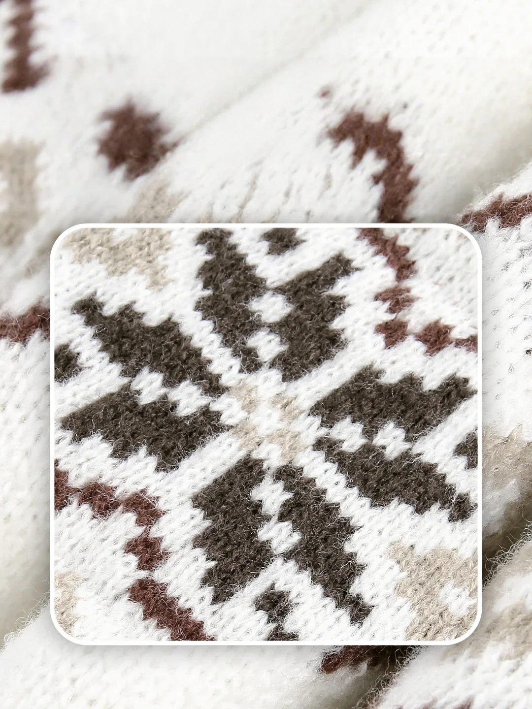 Fair Isle pattern Ethnic style All-match Pullover sweater - Image 4