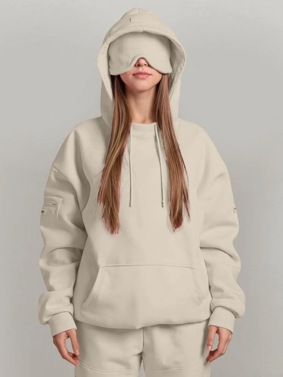 Pocket Solid Color Hoodies