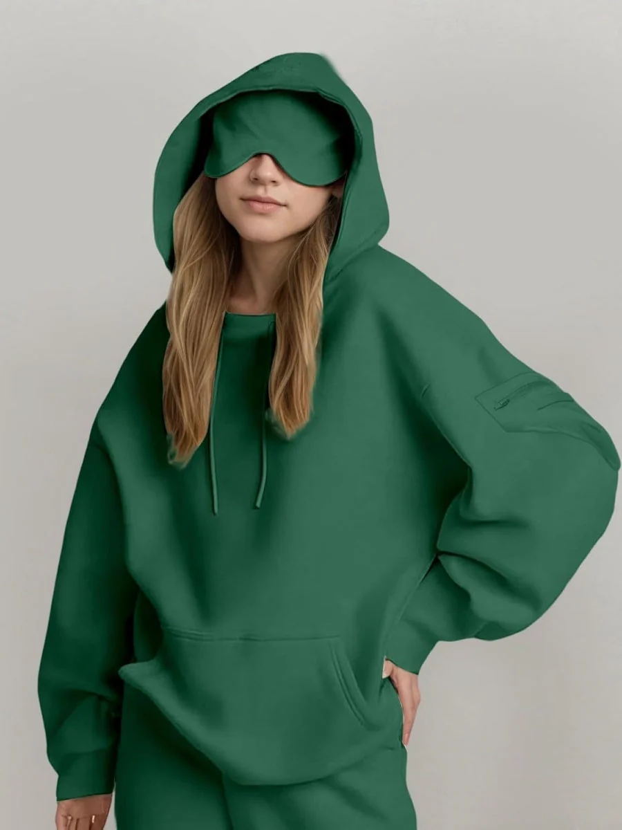 Pocket Solid Color Hoodies - Image 13