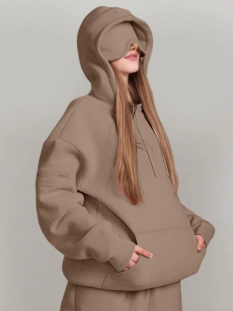 Pocket Solid Color Hoodies - Image 15
