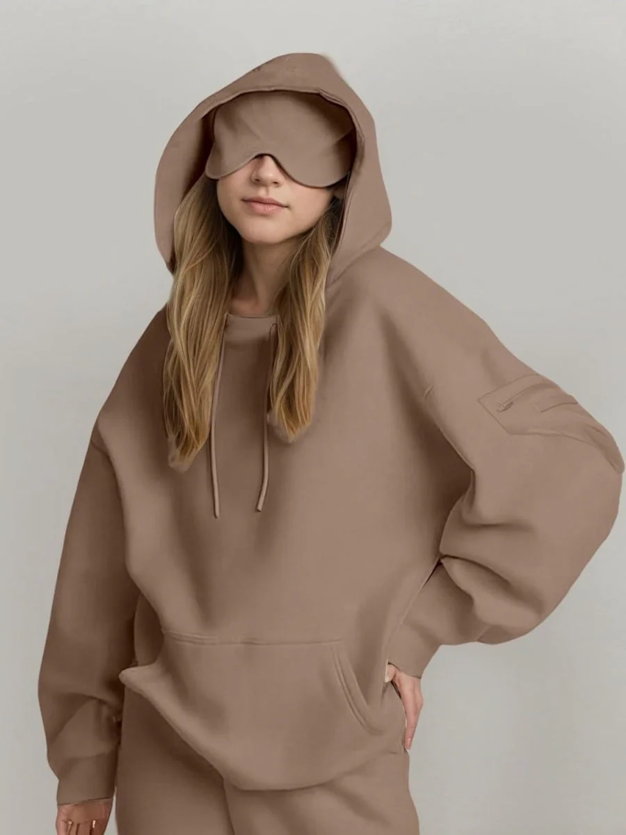 Pocket Solid Color Hoodies - Image 16