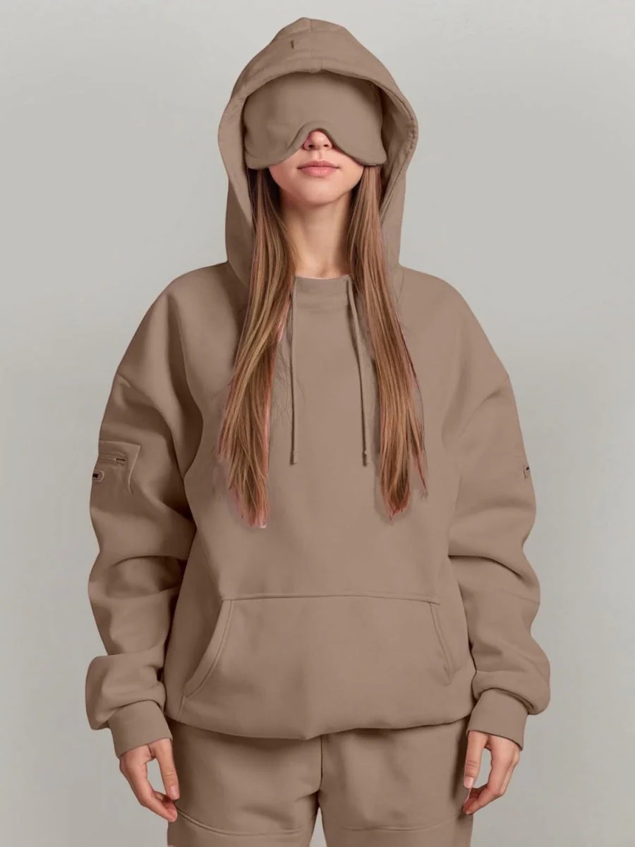 Pocket Solid Color Hoodies - Image 17