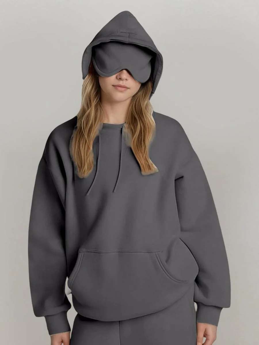 Pocket Solid Color Hoodies - Image 18
