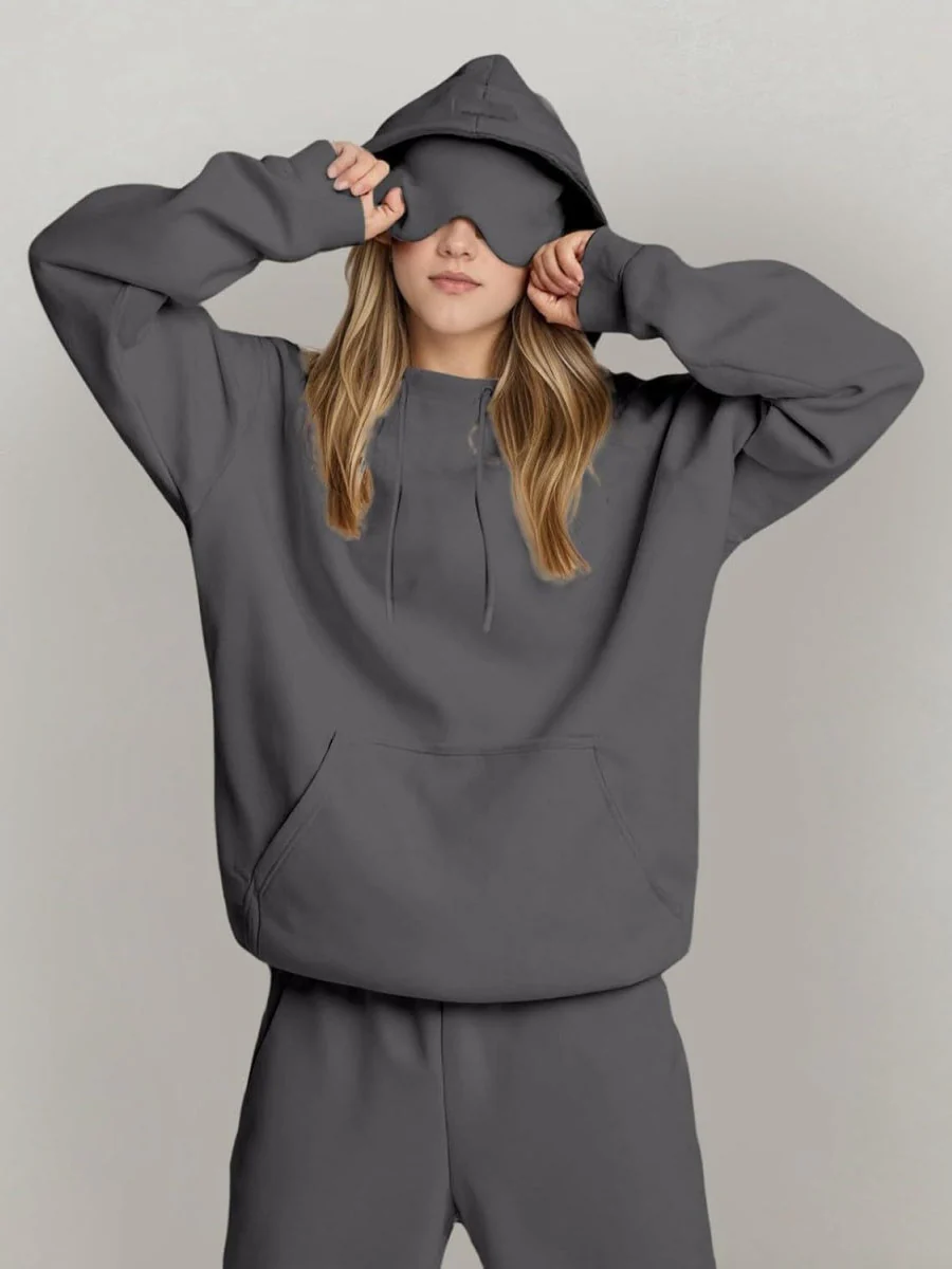 Pocket Solid Color Hoodies - Image 19