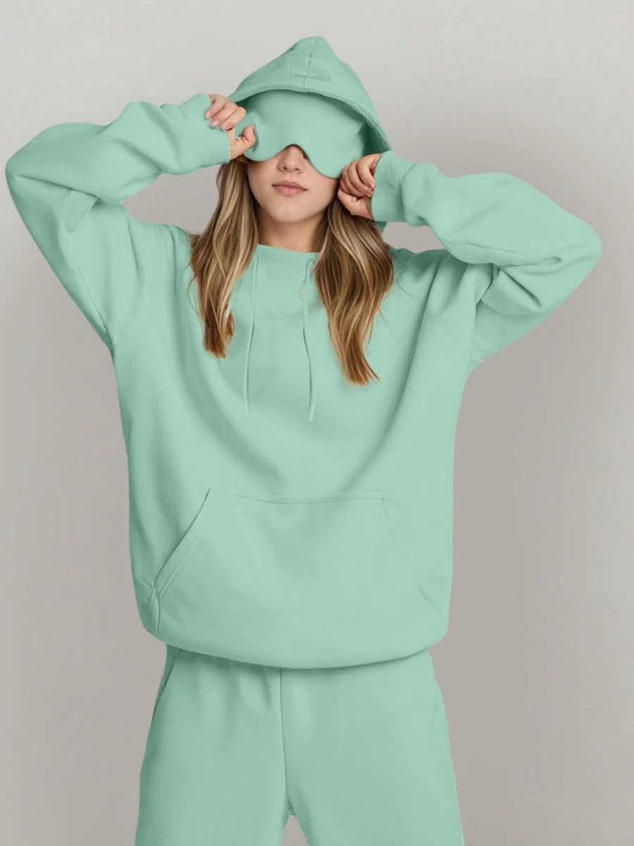 Pocket Solid Color Hoodies - Image 20