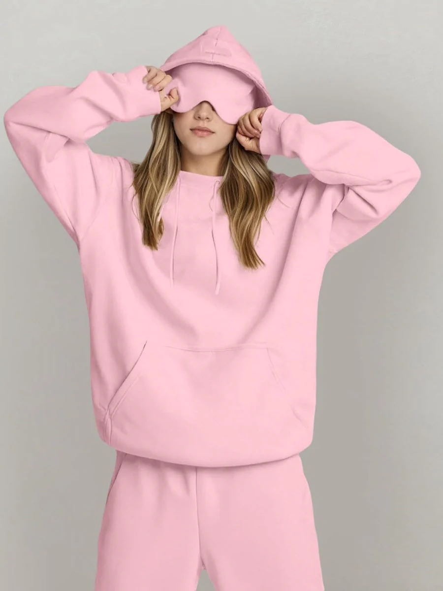 Pocket Solid Color Hoodies - Image 22