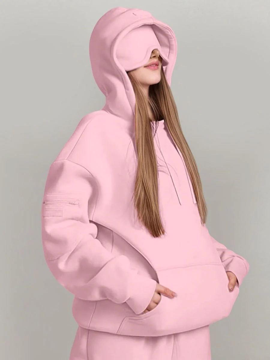 Pocket Solid Color Hoodies - Image 25