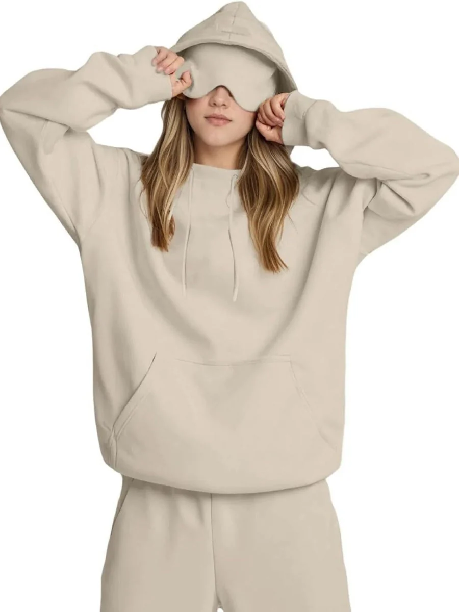 Pocket Solid Color Hoodies - Image 3
