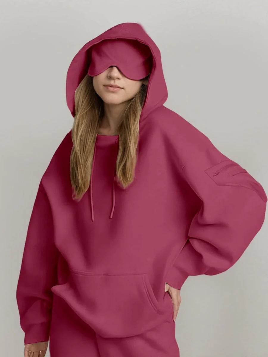Pocket Solid Color Hoodies - Image 5