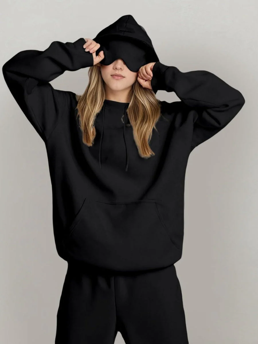 Pocket Solid Color Hoodies - Image 8