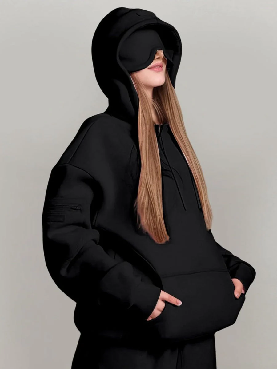 Pocket Solid Color Hoodies - Image 9