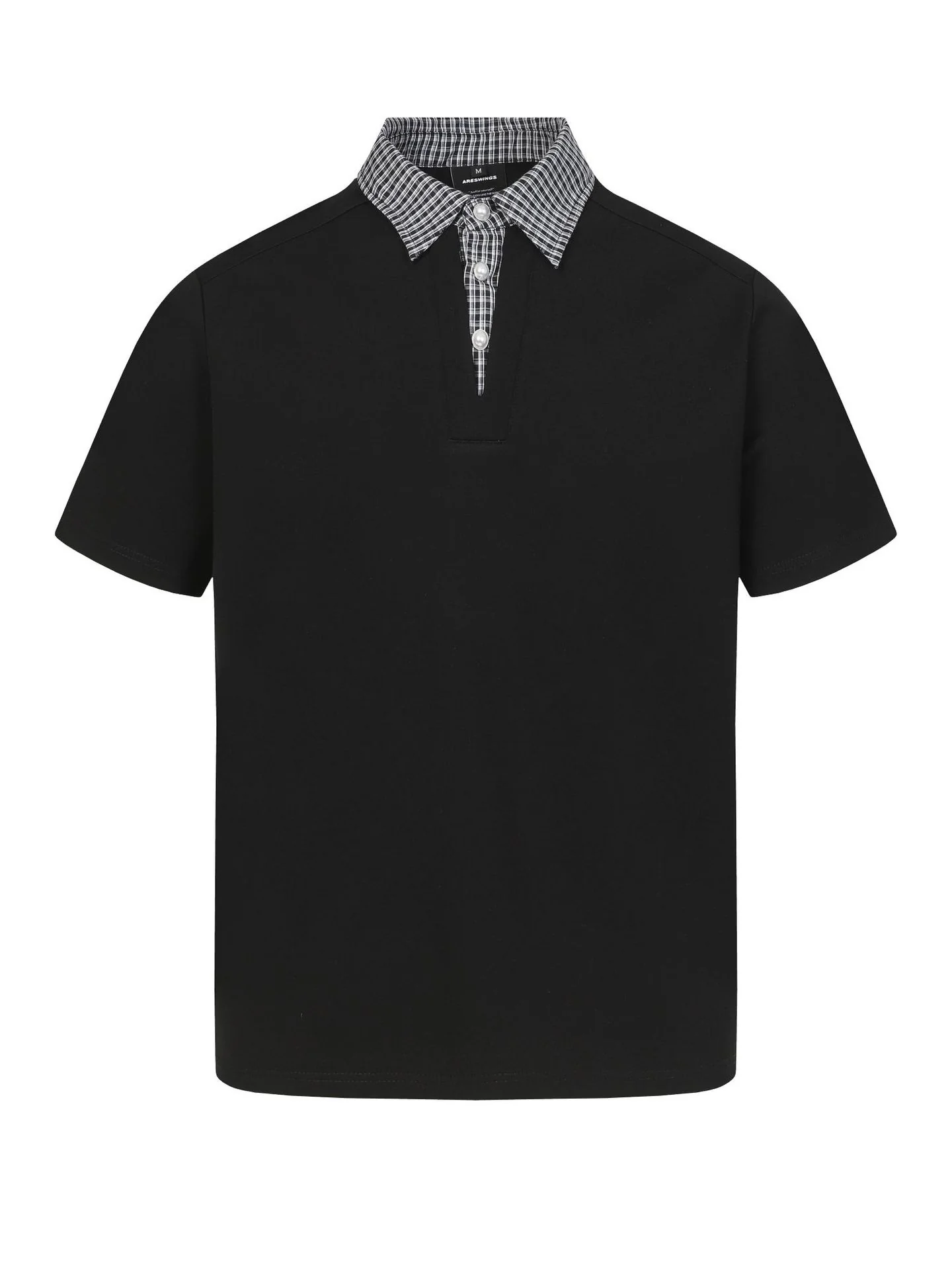Plaid Beading Anti-wrinkle Cleanfit Polo Shirt - Image 5