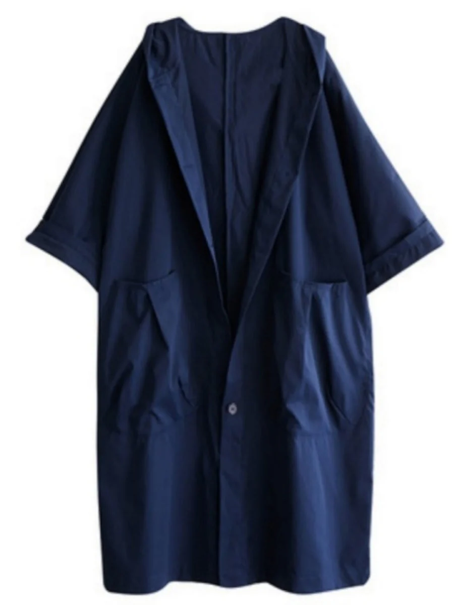 Oversized Hooded Trench Coat - Image 4