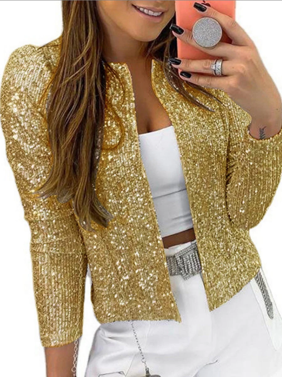 Liber Autumn Women's Sequins Blazers - Image 12