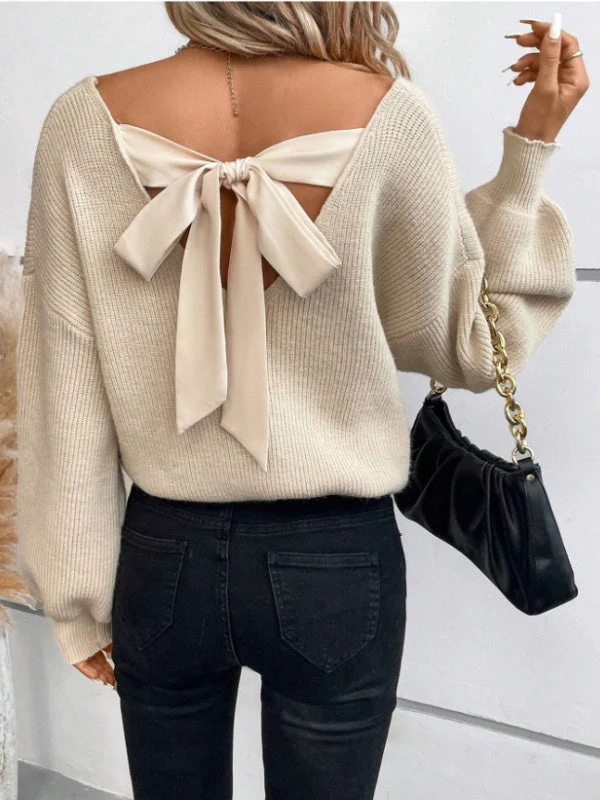 Back bow Knitting Sweaters