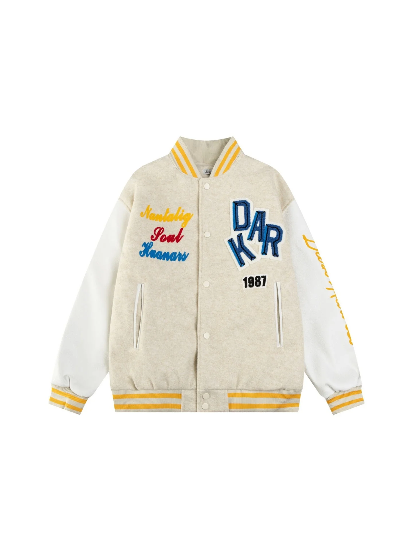 Flocking Embroidery Letter Quilted Thickening Baseball Uniform - Image 10