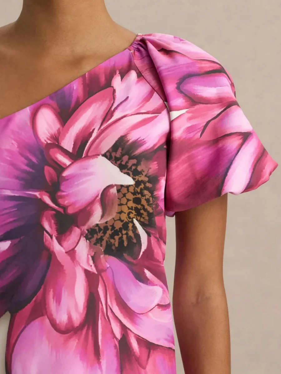 Off-shoulder Floral Print Maxi Dress For Vacation - Image 14