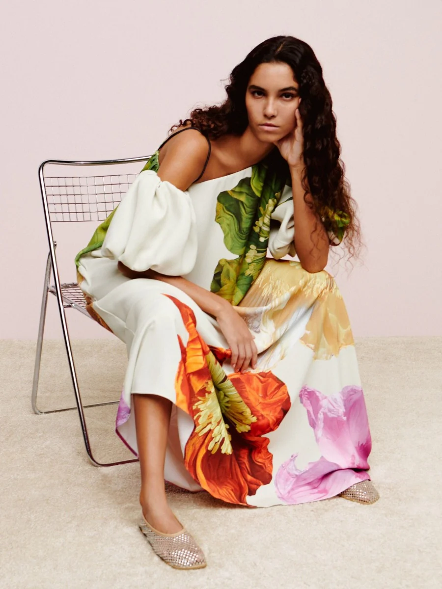 Off-shoulder Floral Print Maxi Dress For Vacation - Image 6