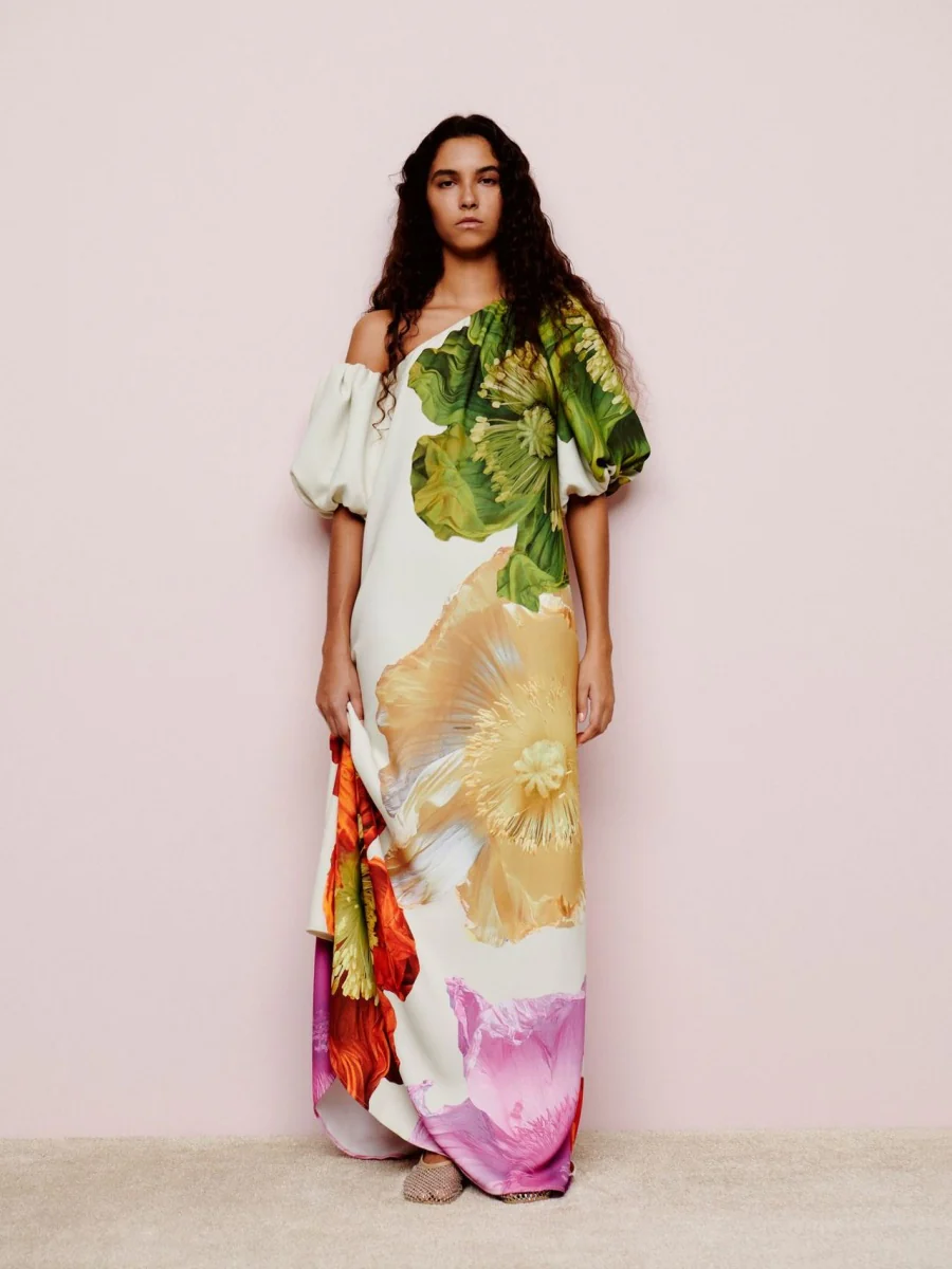 Off-shoulder Floral Print Maxi Dress For Vacation - Image 7