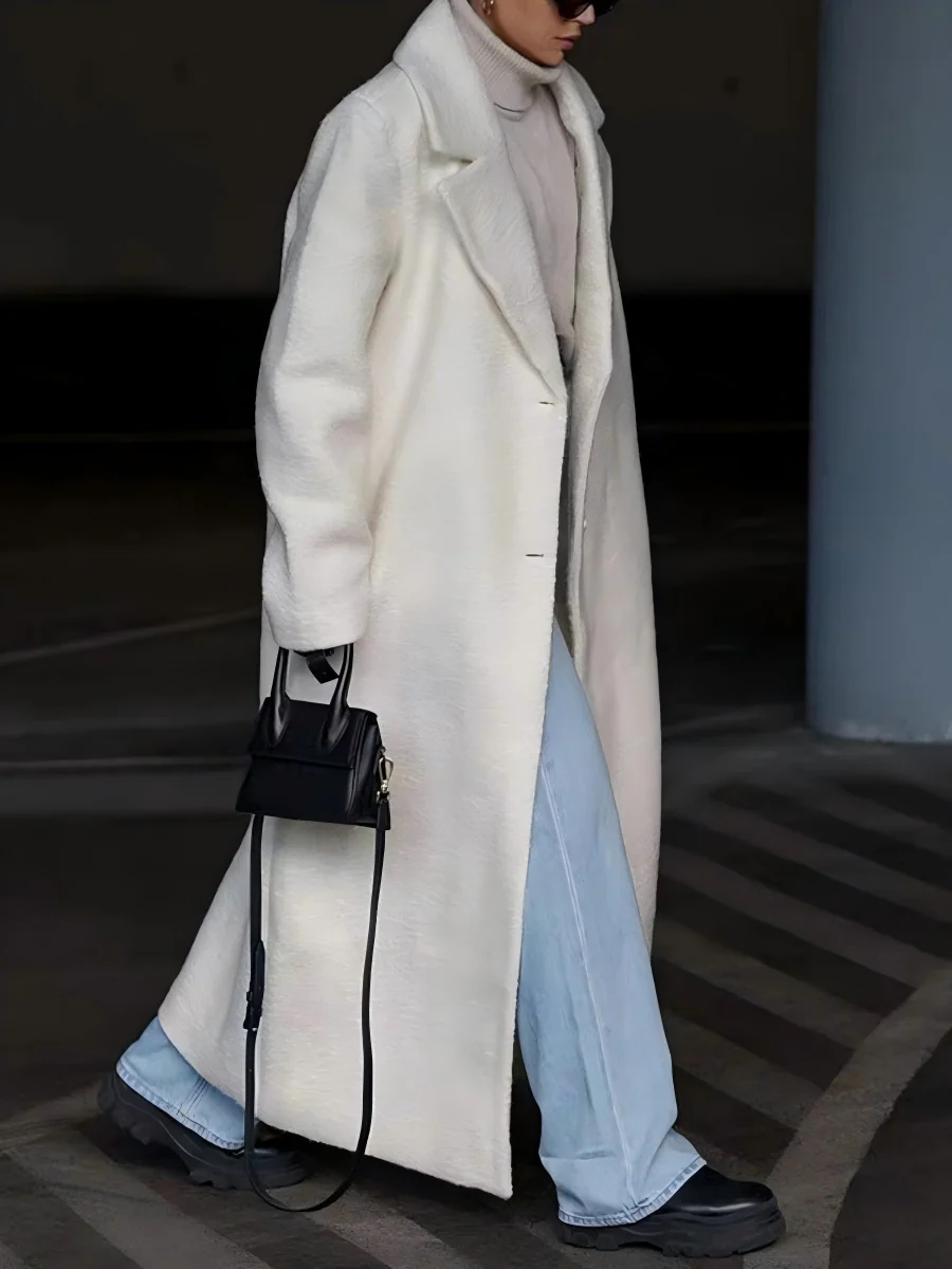 Keep Warm Long Sleeves With Lapel Plush Coats - Image 3