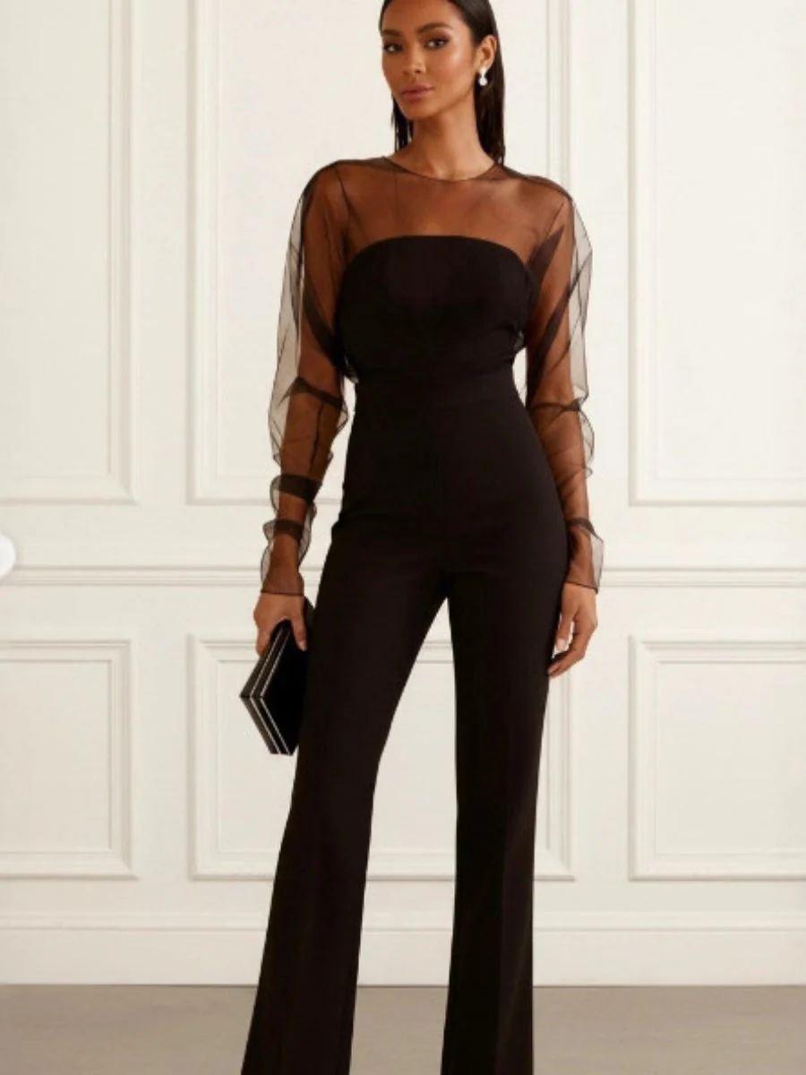Sleeveless Single-breasted Wide Leg Work Clothes Jumpsuits