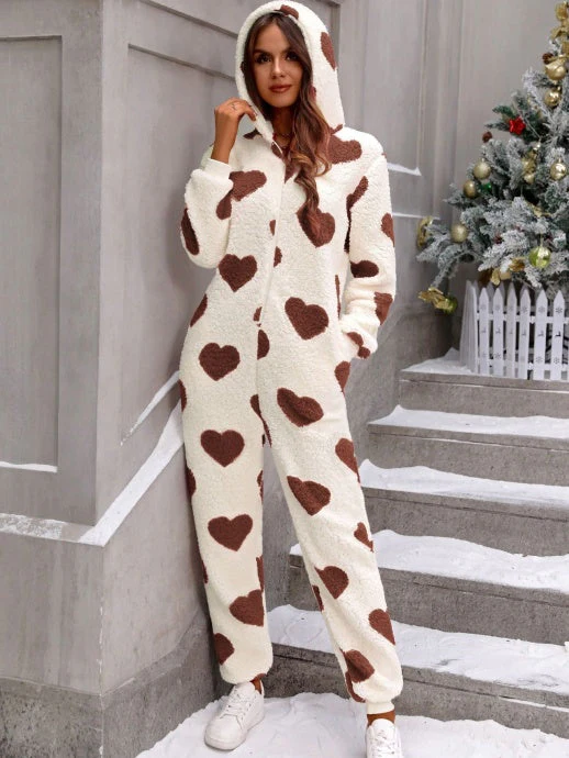 Jumpsuit Pockets Hooded Pajamas - Image 6