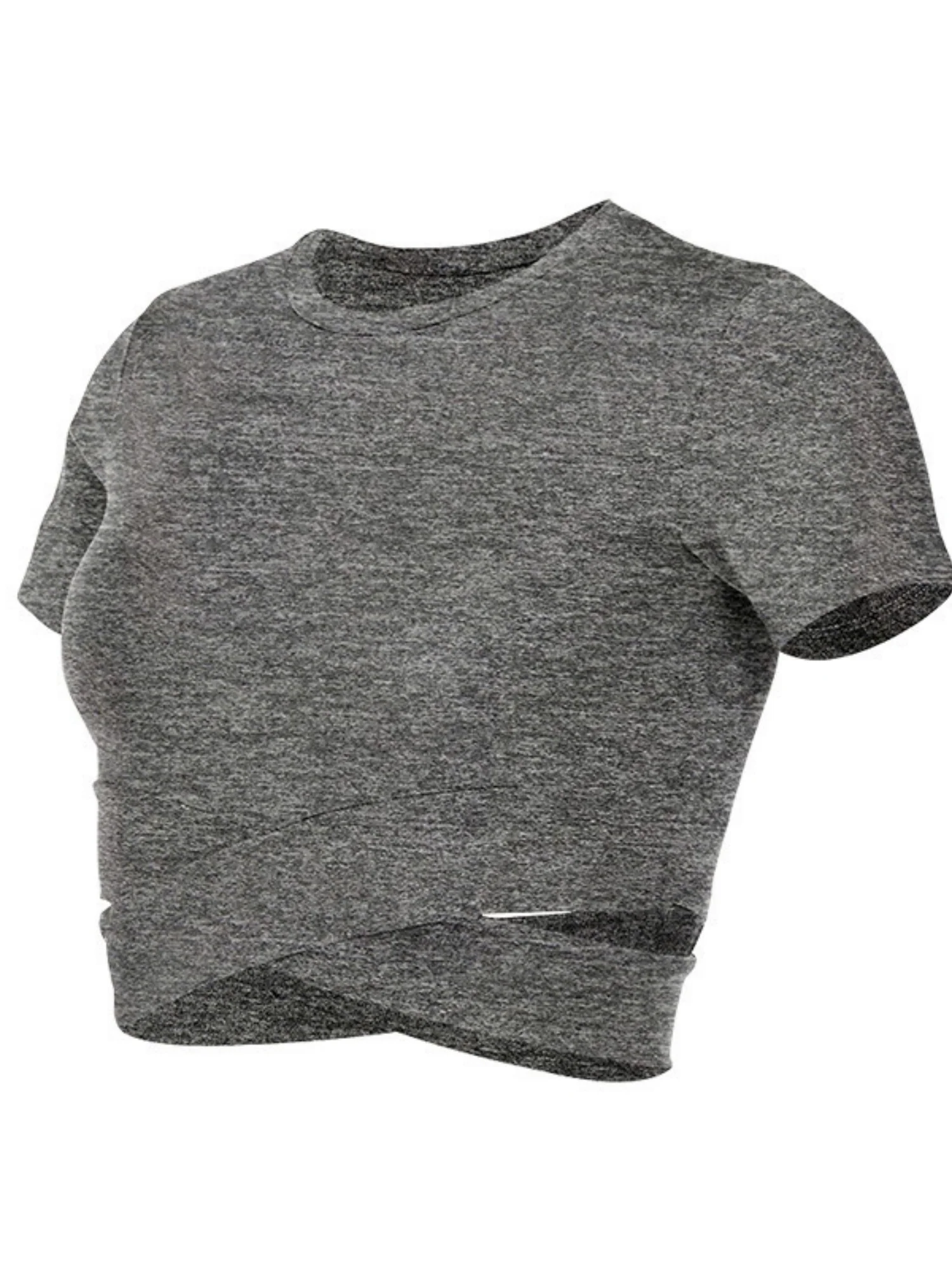 Cross Neck Tight-fitting Shorts Exercise And Fitness Yoga Short-sleeved T-shirt - Image 11
