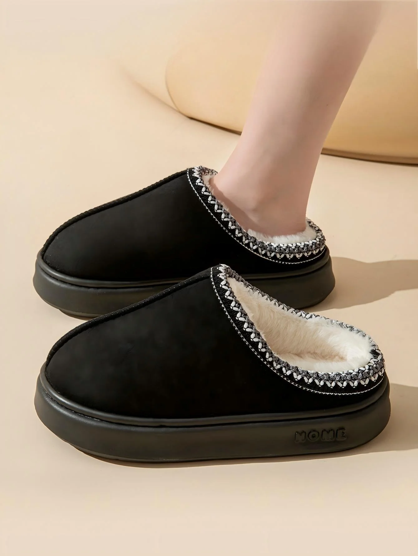 Solid Color Stitching Thick-soled Slippers - Image 14