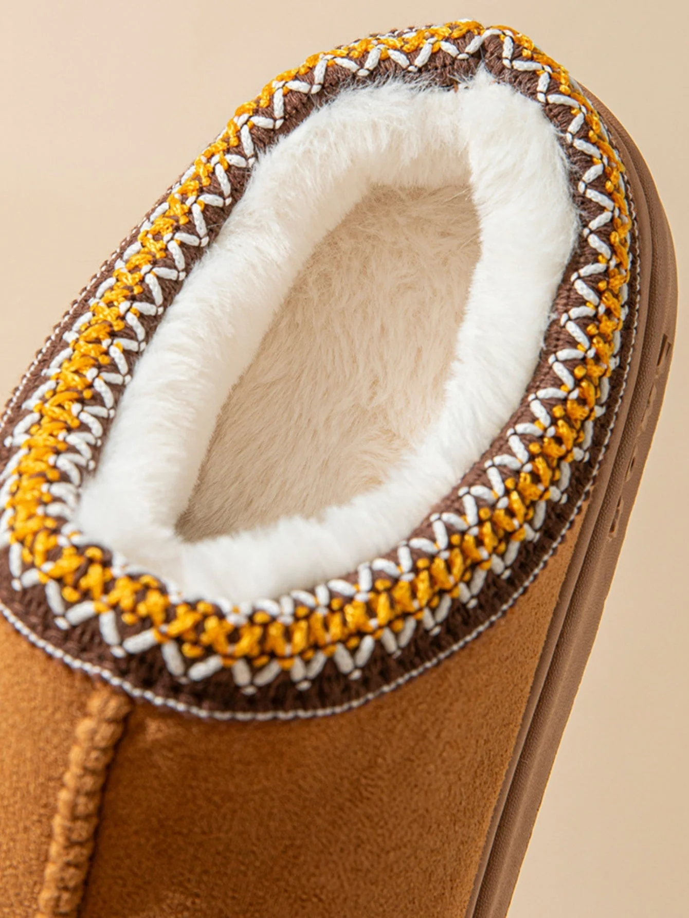 Solid Color Stitching Thick-soled Slippers - Image 6