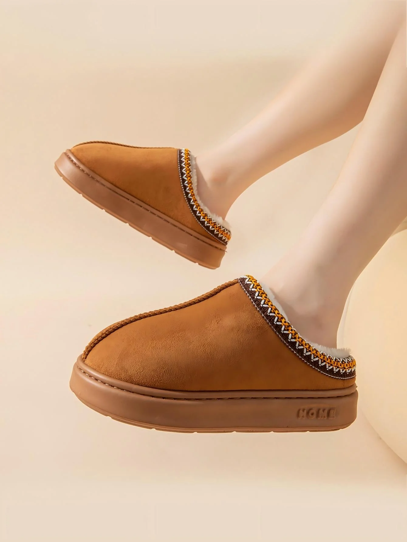 Solid Color Stitching Thick-soled Slippers - Image 9
