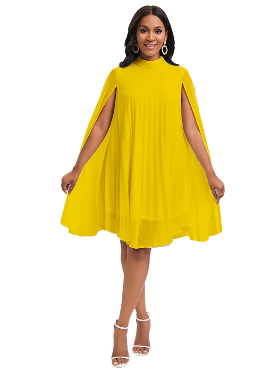 Chiffon Hood Cloak Batwing Sleeves Mini&Short Dresses - Image 21
