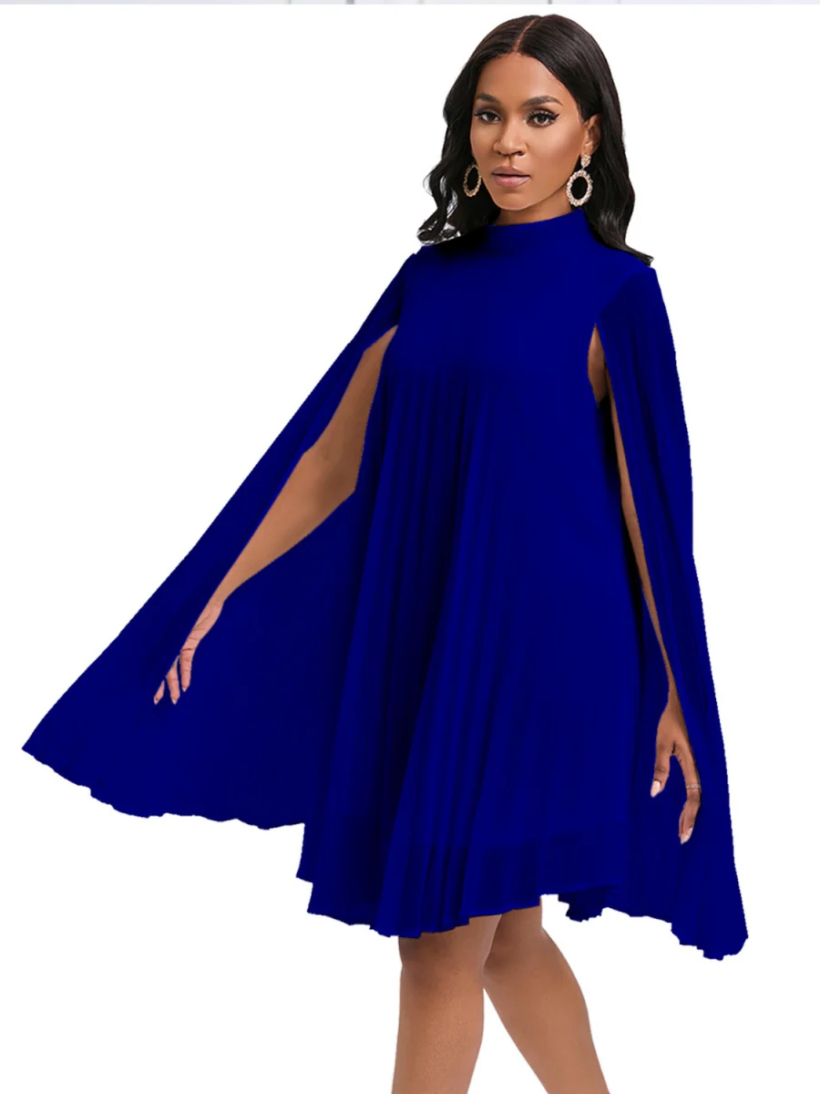 Chiffon Hood Cloak Batwing Sleeves Mini&Short Dresses - Image 29