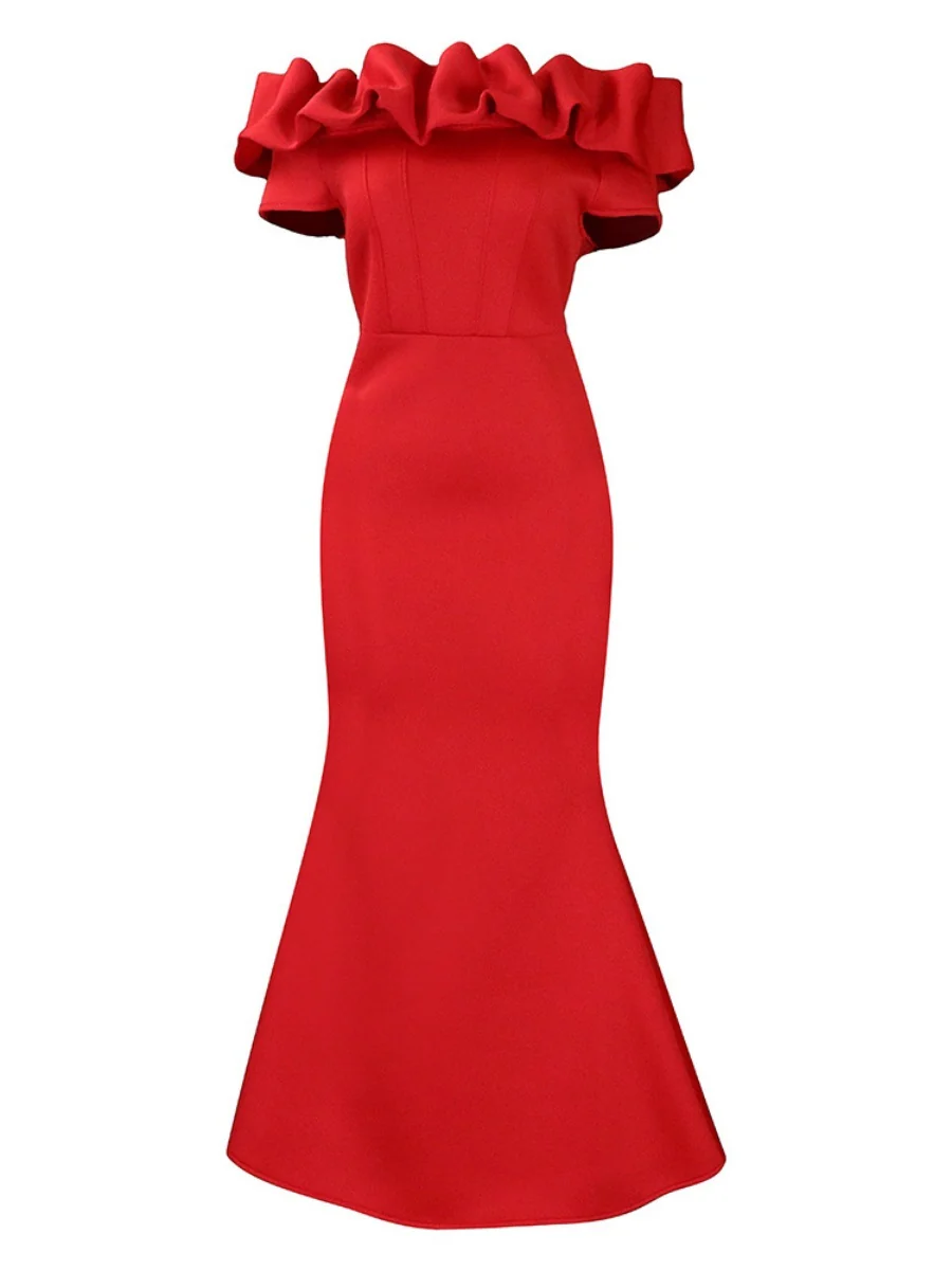 Off Shoulder Sexy Fishtail Formal Dress Maxi Dresses - Image 2