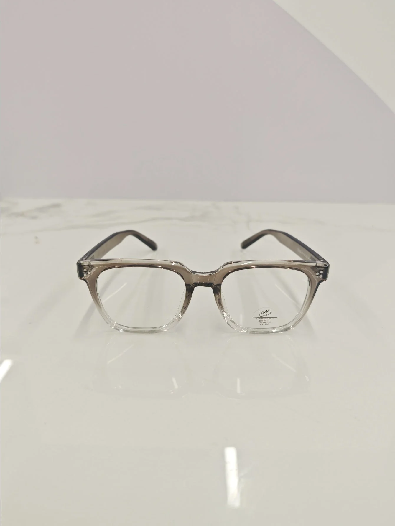 Solid Color Semi-transparent Eyeglasses - Image 2