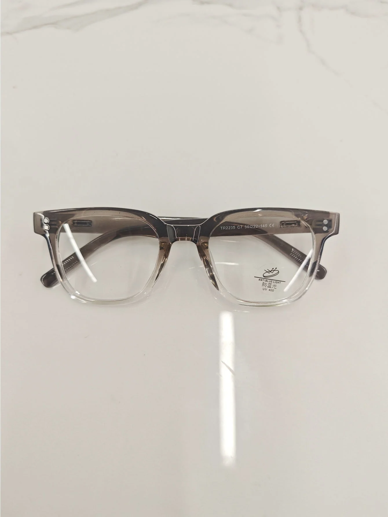 Solid Color Semi-transparent Eyeglasses - Image 15
