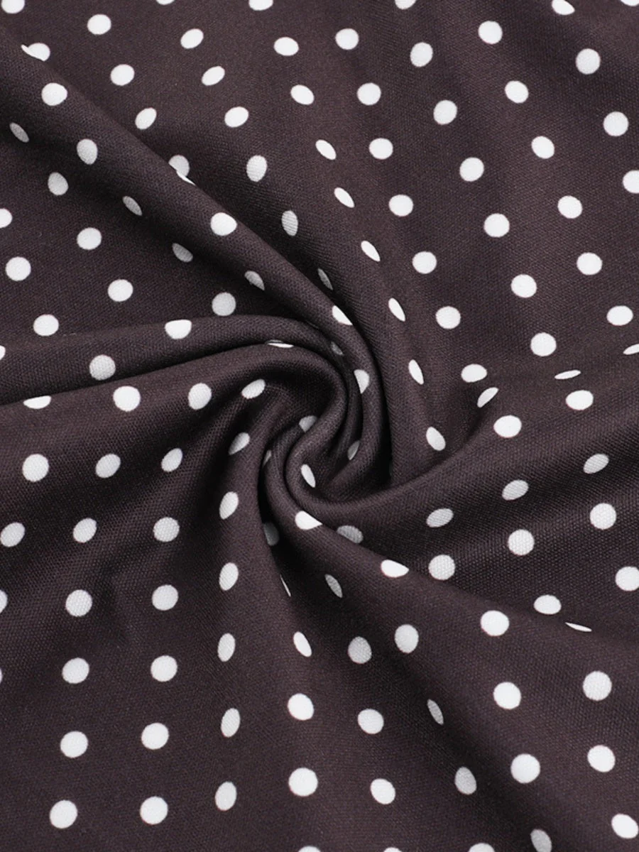 Polka Dot Print Camisole Sexy Backless A-pendulum Short Dress For Cocktail Party - Image 7