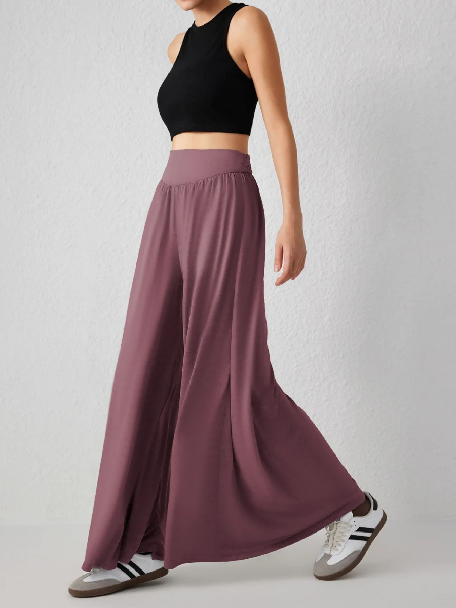 Loose-fit Culottes Pants Wide-leg Pants Drape Skirts - Image 21