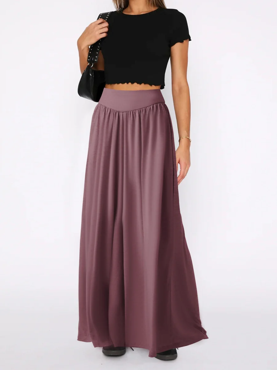 Loose-fit Culottes Pants Wide-leg Pants Drape Skirts - Image 24