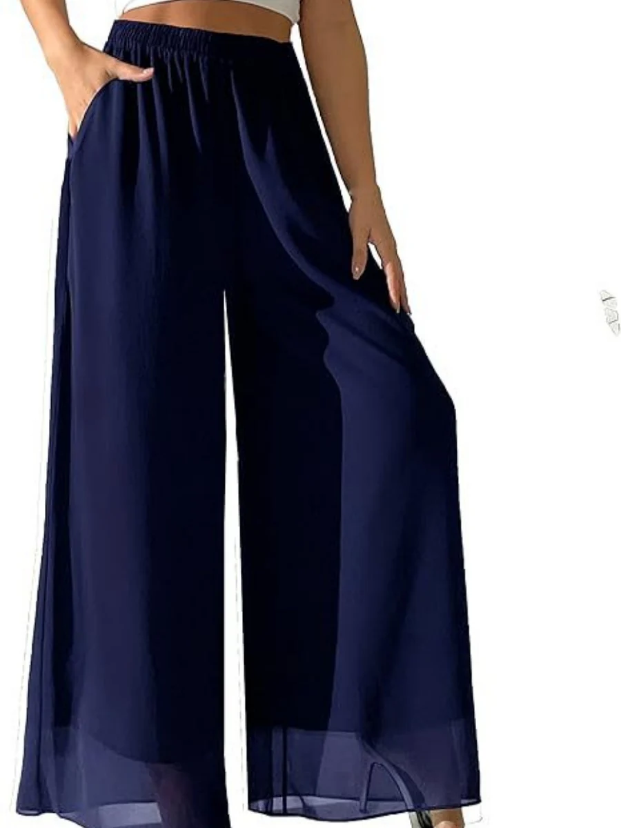 Leisure Chiffon Wide-leg Pants Loose-fit Pants - Image 6