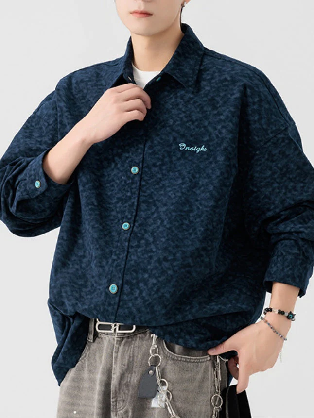 Printed Embroidery Corduroy Wear-resistant Shirts - Image 2