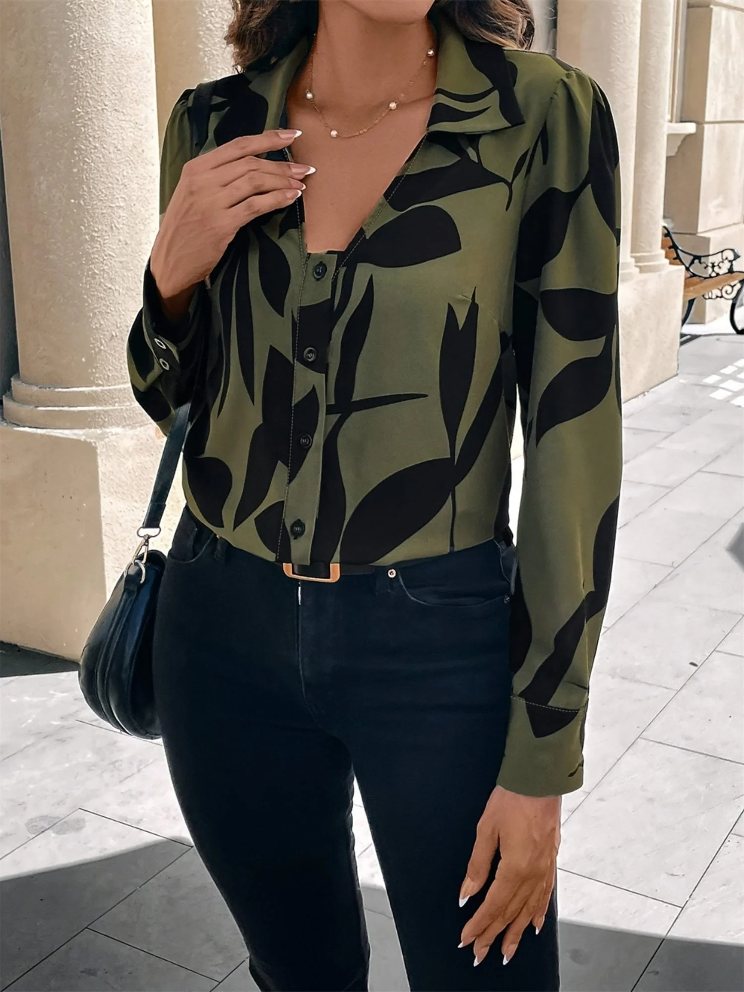Printed Long Sleeves Blouse - Image 3