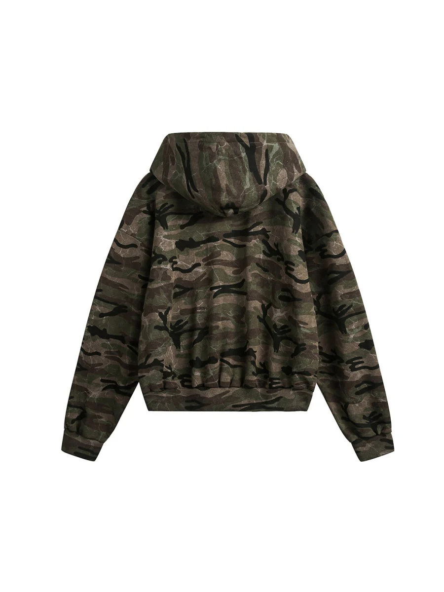 Street Camouflage Cardigan Zipper Hoodies - Image 3