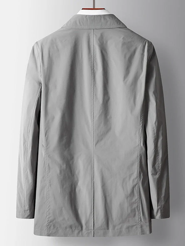 Business Wrinkle-Free Mid-Length Trench Coat - Image 3