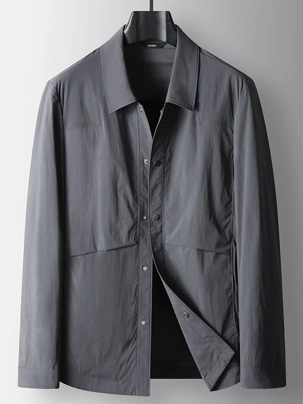 Business 4-Way Stretch Wrinkle-Free Notch-Lapel Lightweight Jacket - Image 2